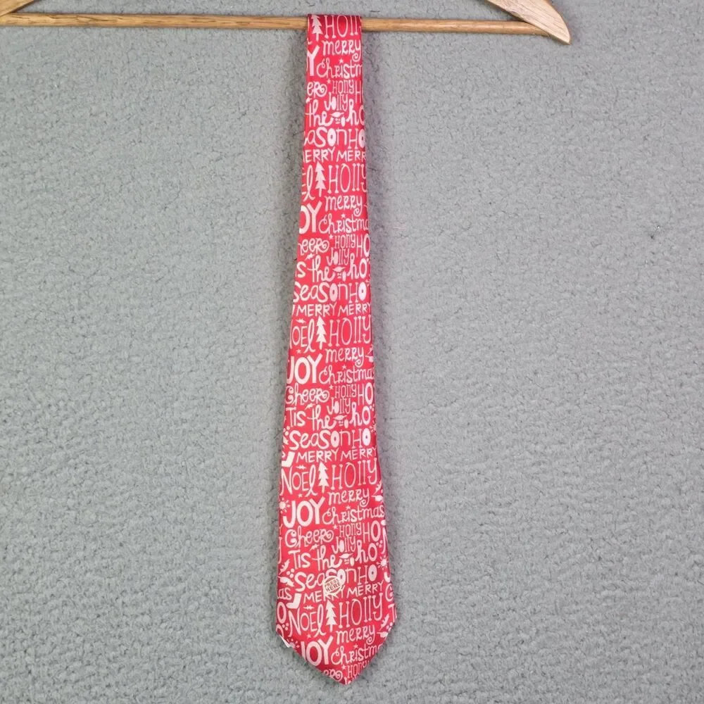 Christmas Musical Necktie Red Novelty Holiday Party Tie New Festive